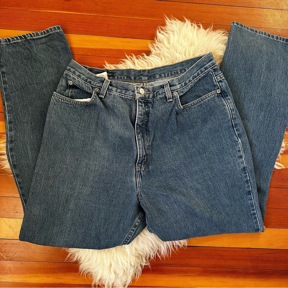 Vintage Lands End High waisted Straight Legged Denim Jeans